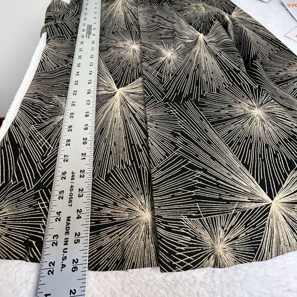 Vintage Diane Von Furstenberg Womens Black Beige Starburst Pattern Open Jacket - Picture 6 of 6